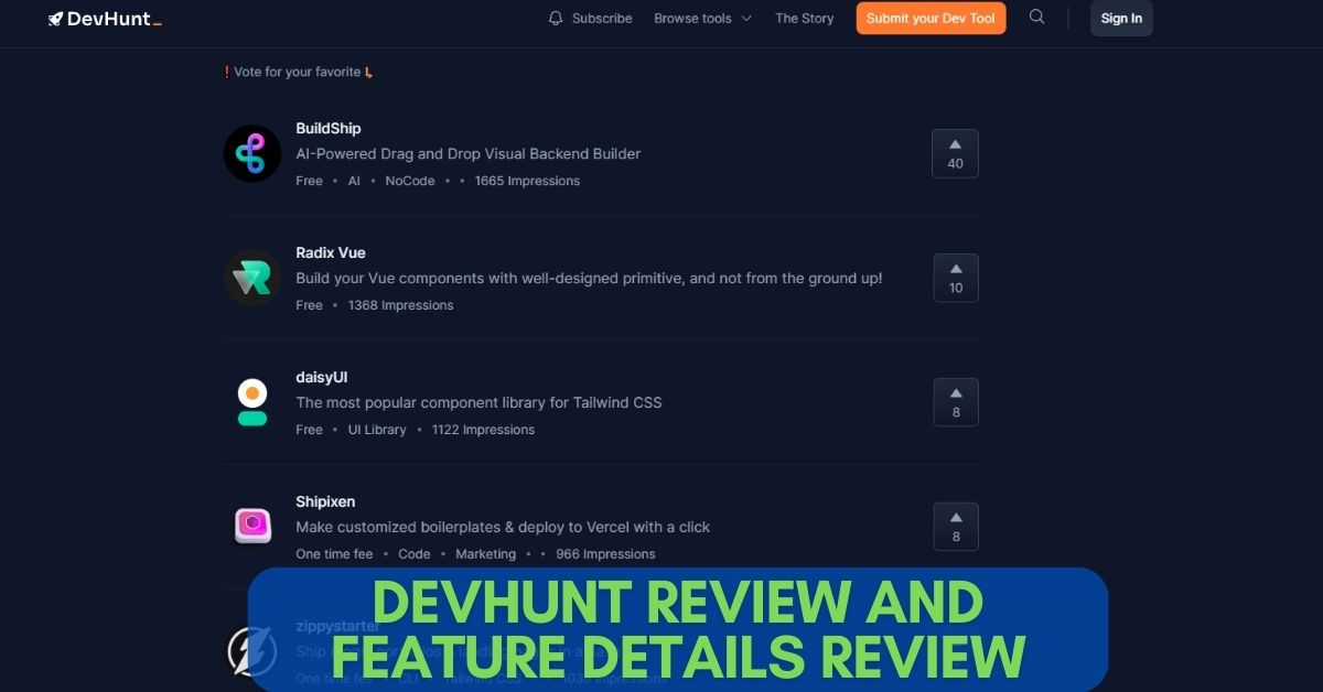 DevHunt Review And Feature Details Review